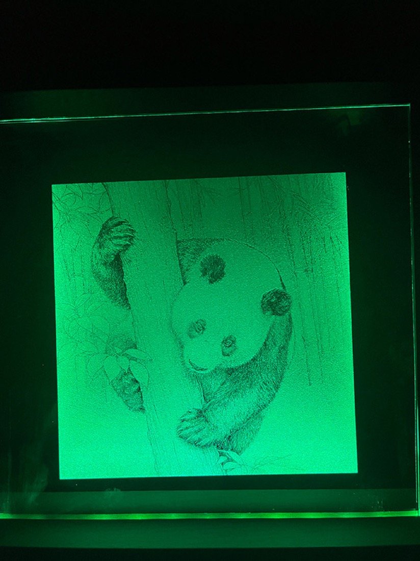 Laserbearbeitete Probe: Kunststoff