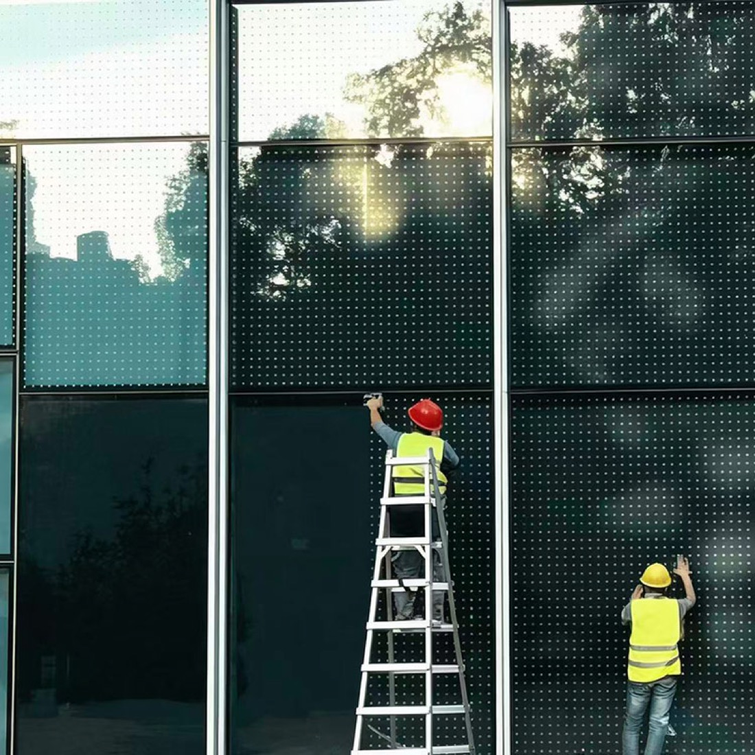 Laserbearbeitetes Glasmuster